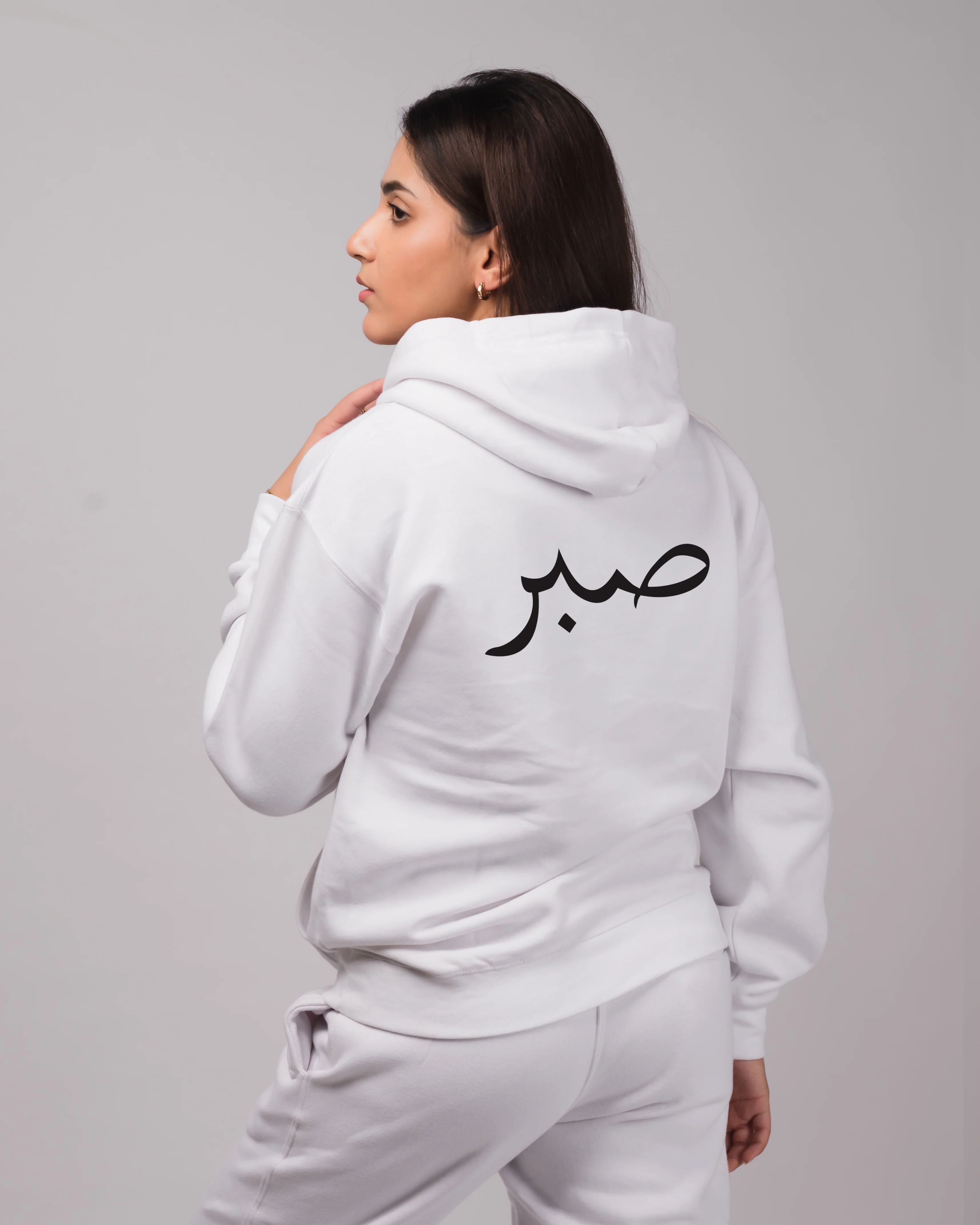 صبر Graphic Pull Over Hoodie