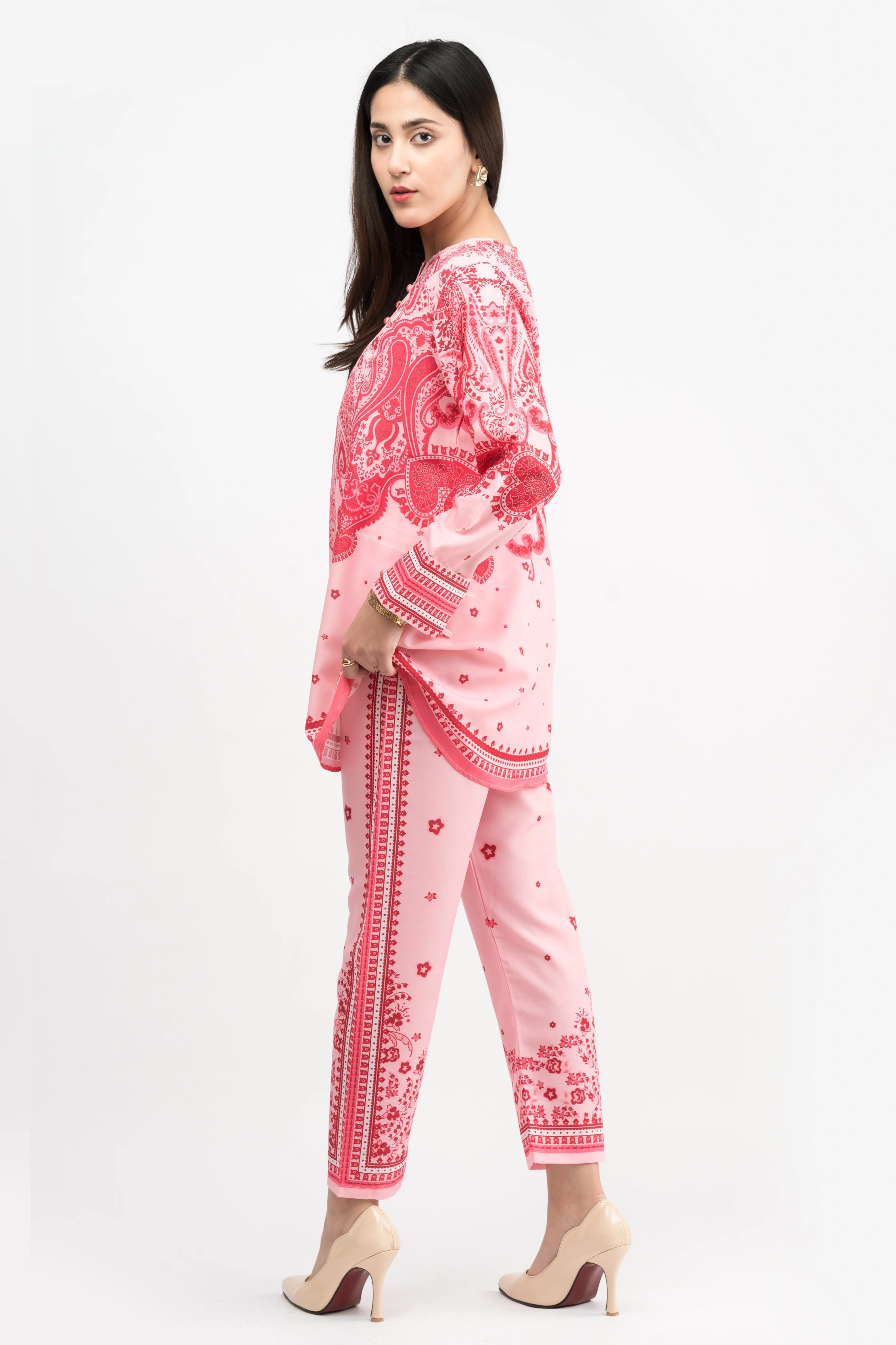 Ava Splash Printed Swiss Lawn Co-Ord Set - Image 2