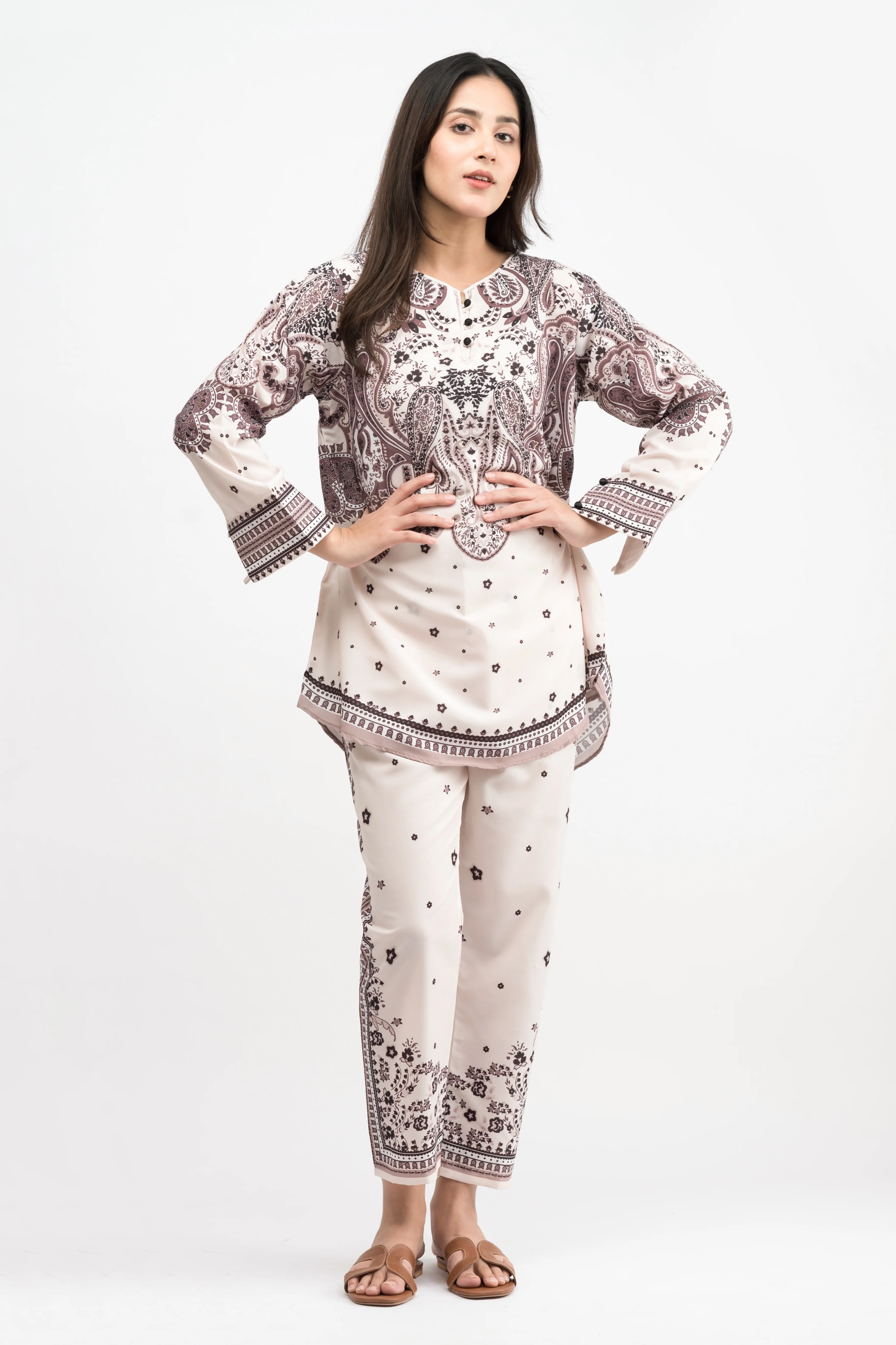 Azel Printed Swiss Lawn Co-Ord Set