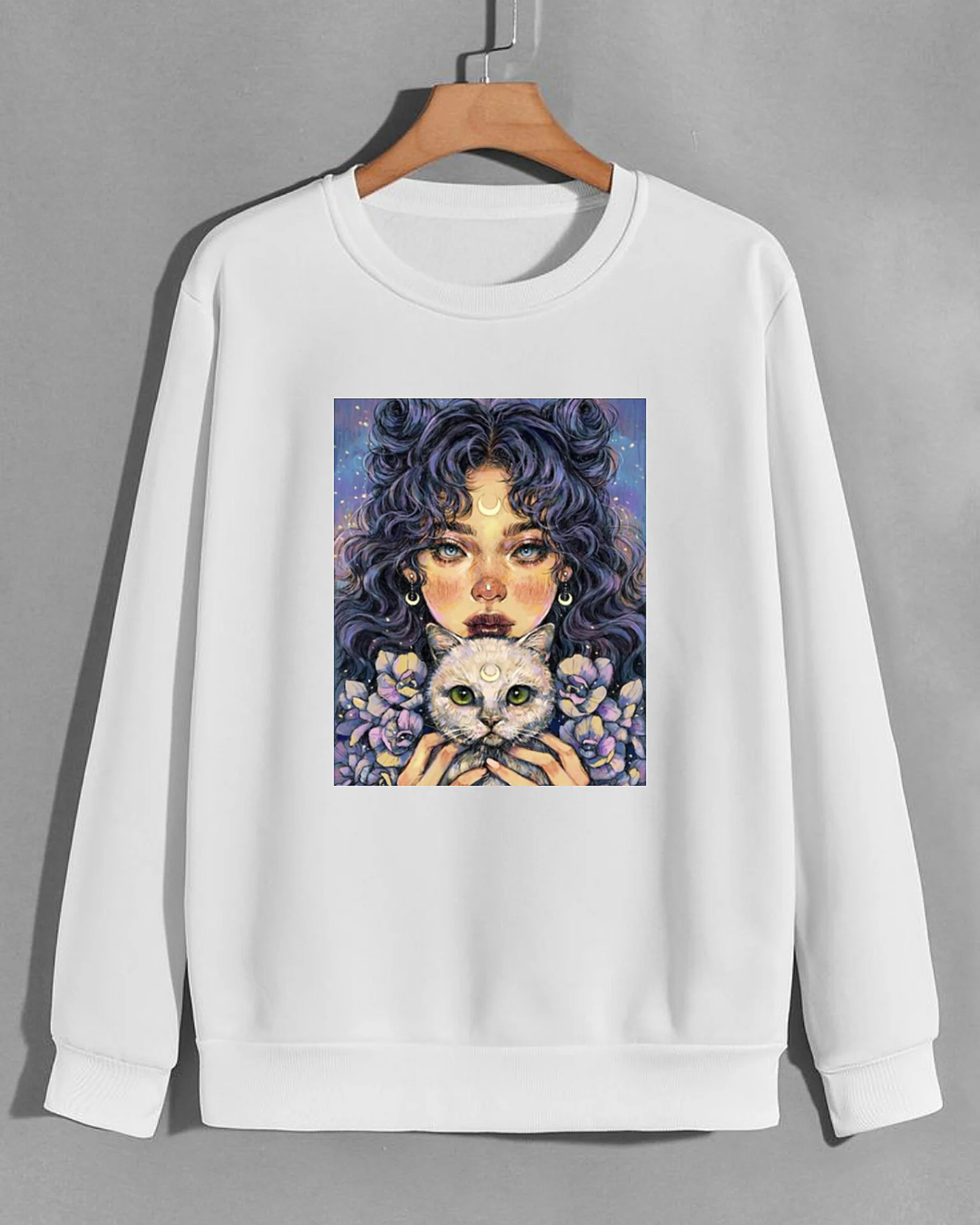 Cat Girl Graphic Sweatshirt - Image 2