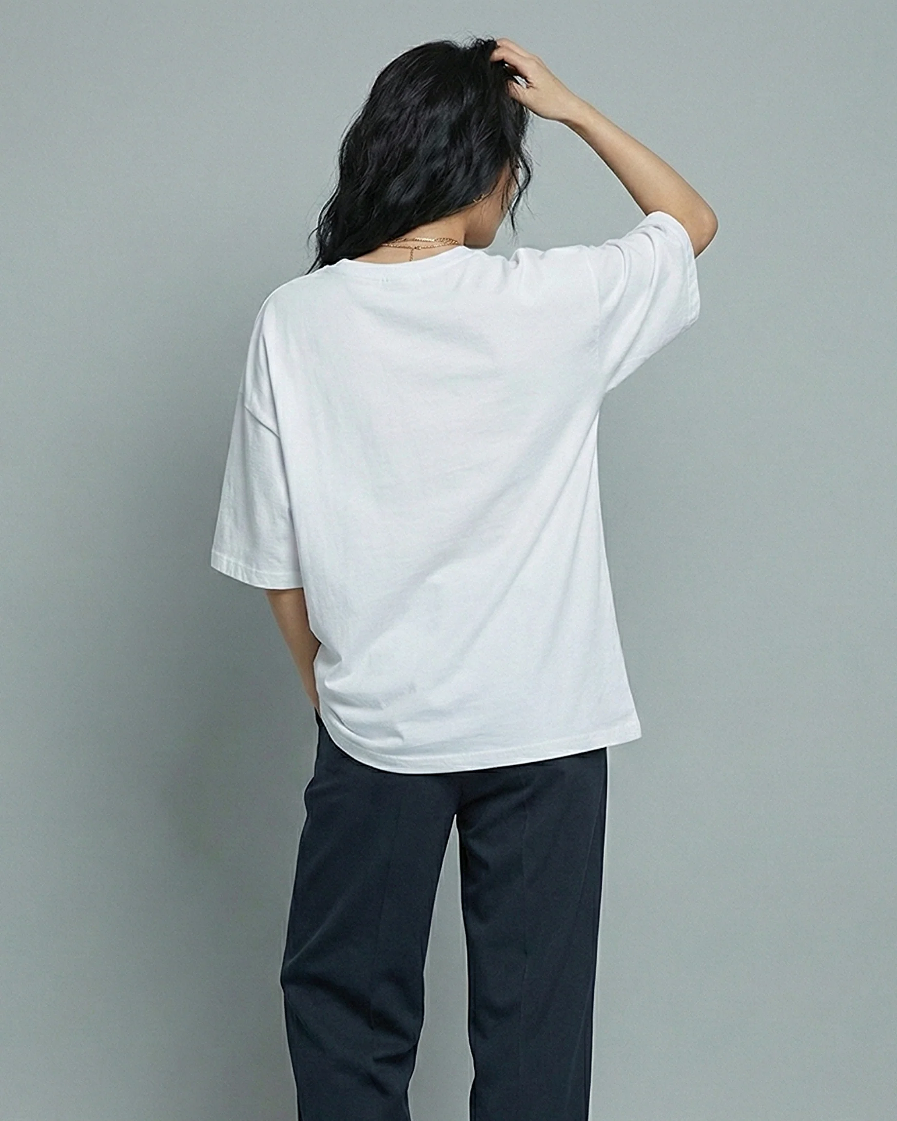 Cat Mugshot Graphic Drop shoulder oversized Tee - Image 2