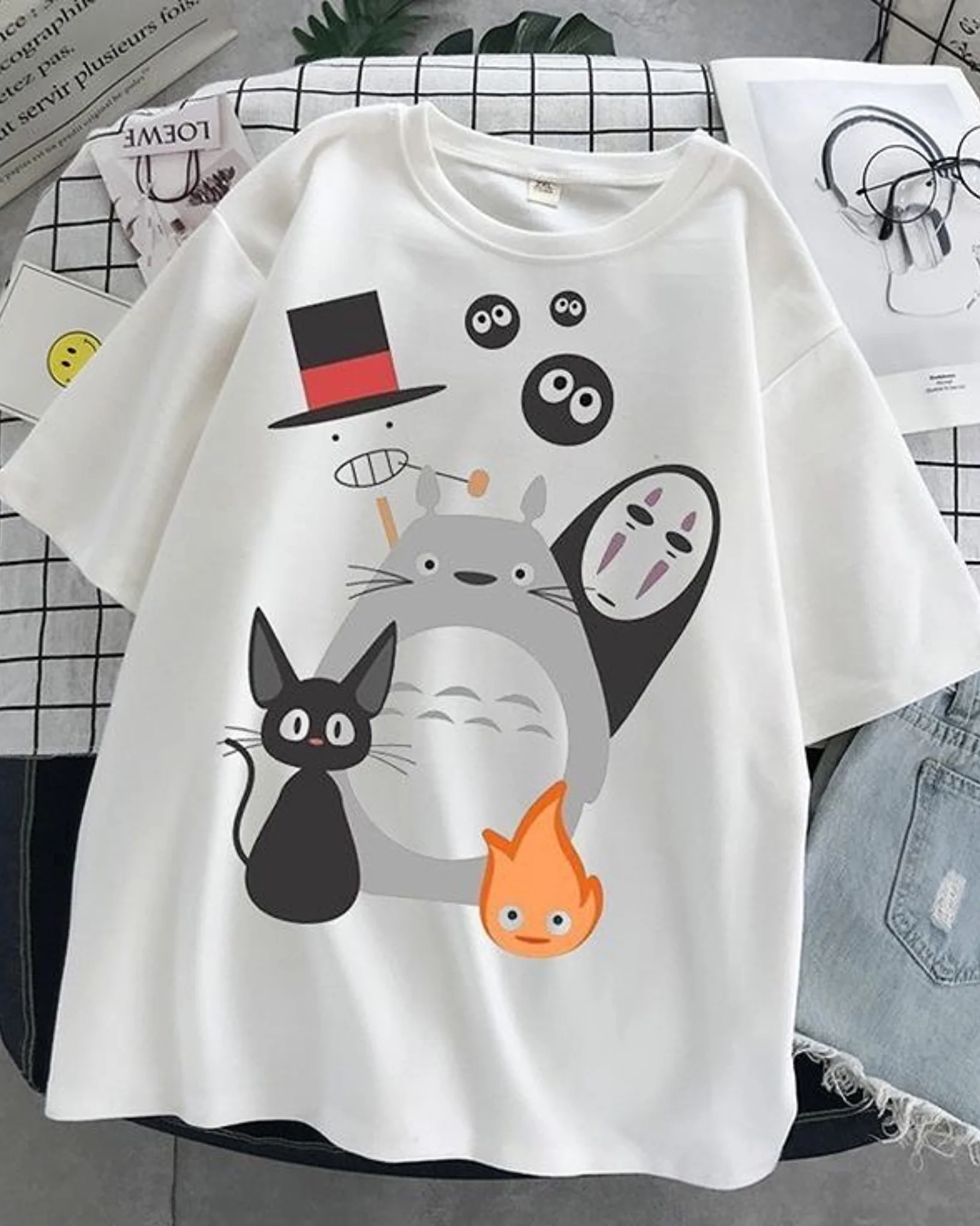 Cats Life Graphic Drop Shoulder Oversized T-shirt