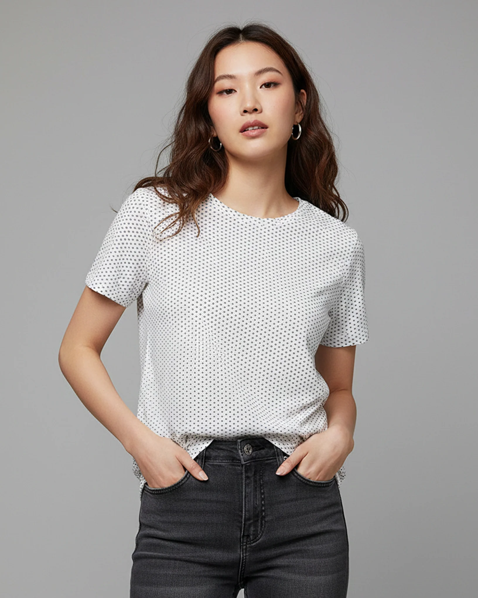Shining Stars Crew Neck Short Sleeve All over Graphic Tee