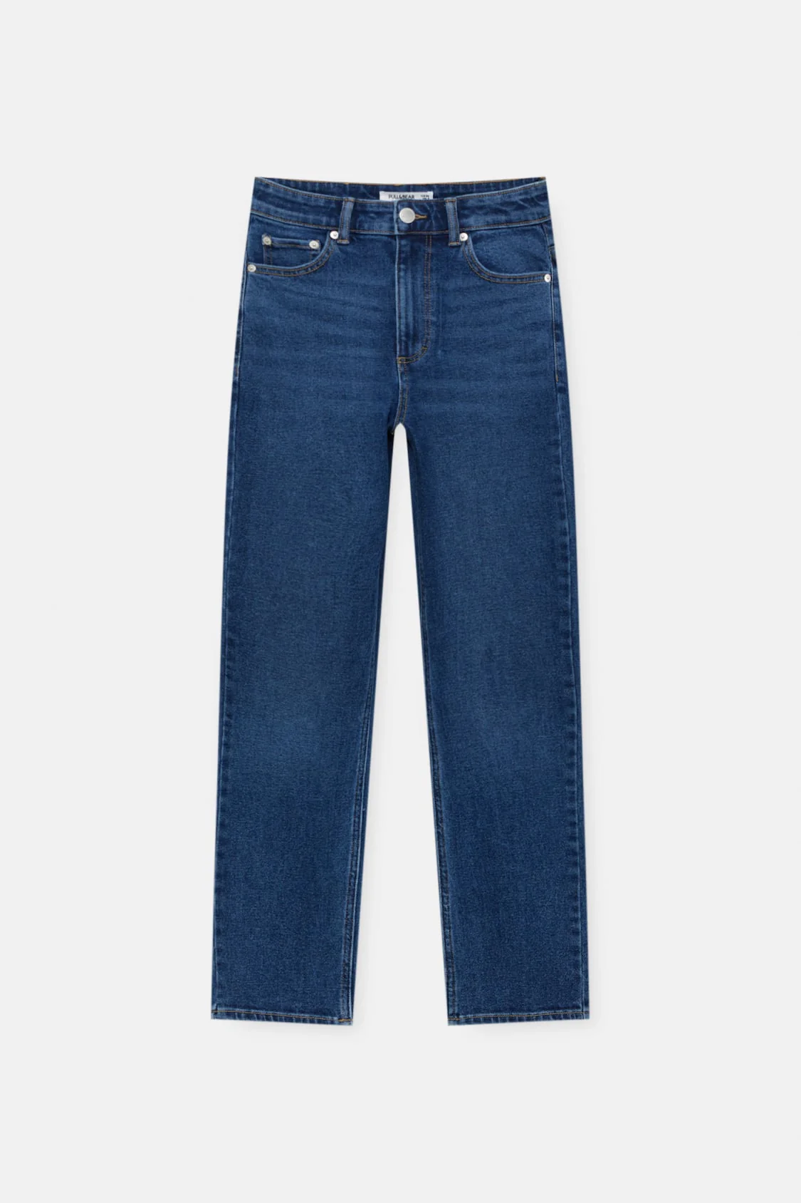 Denim Blue Slim Mom Fit High Waist Jeans - Image 4