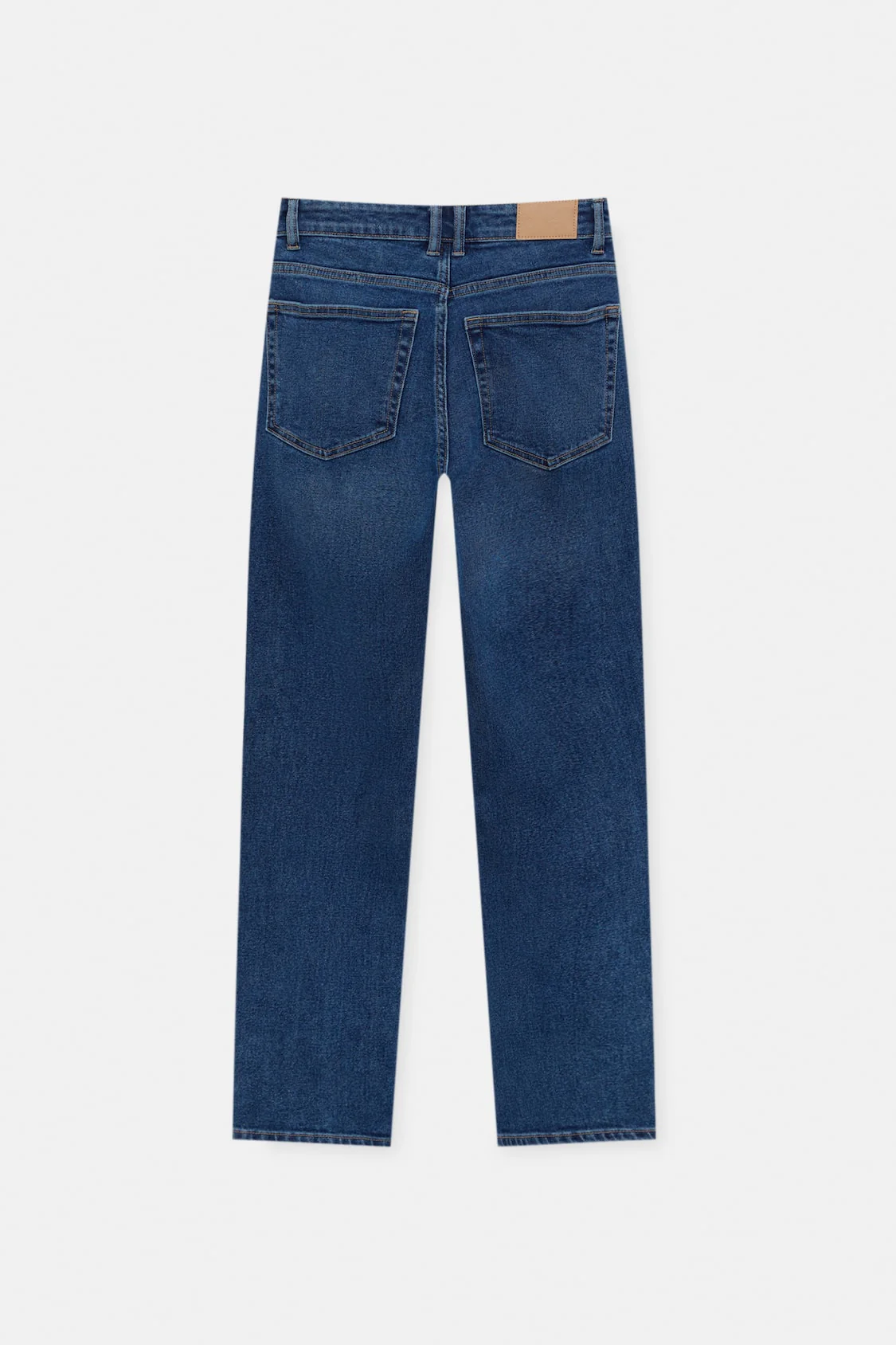 Denim Blue Slim Mom Fit High Waist Jeans - Image 5
