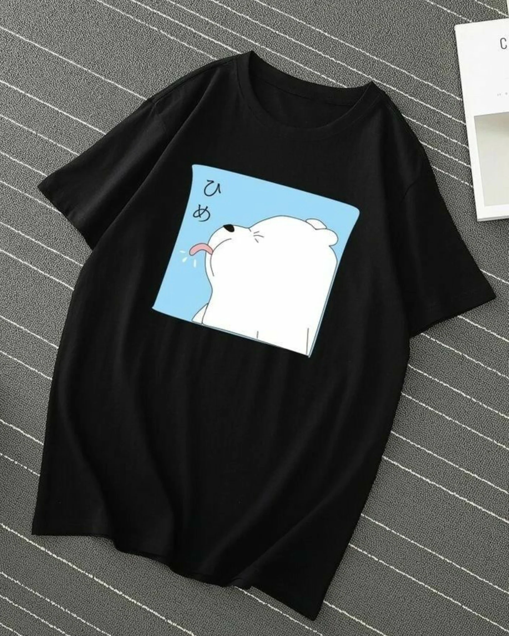 Ice Bear Graphic Drop Shoulder Oversized T-shirt