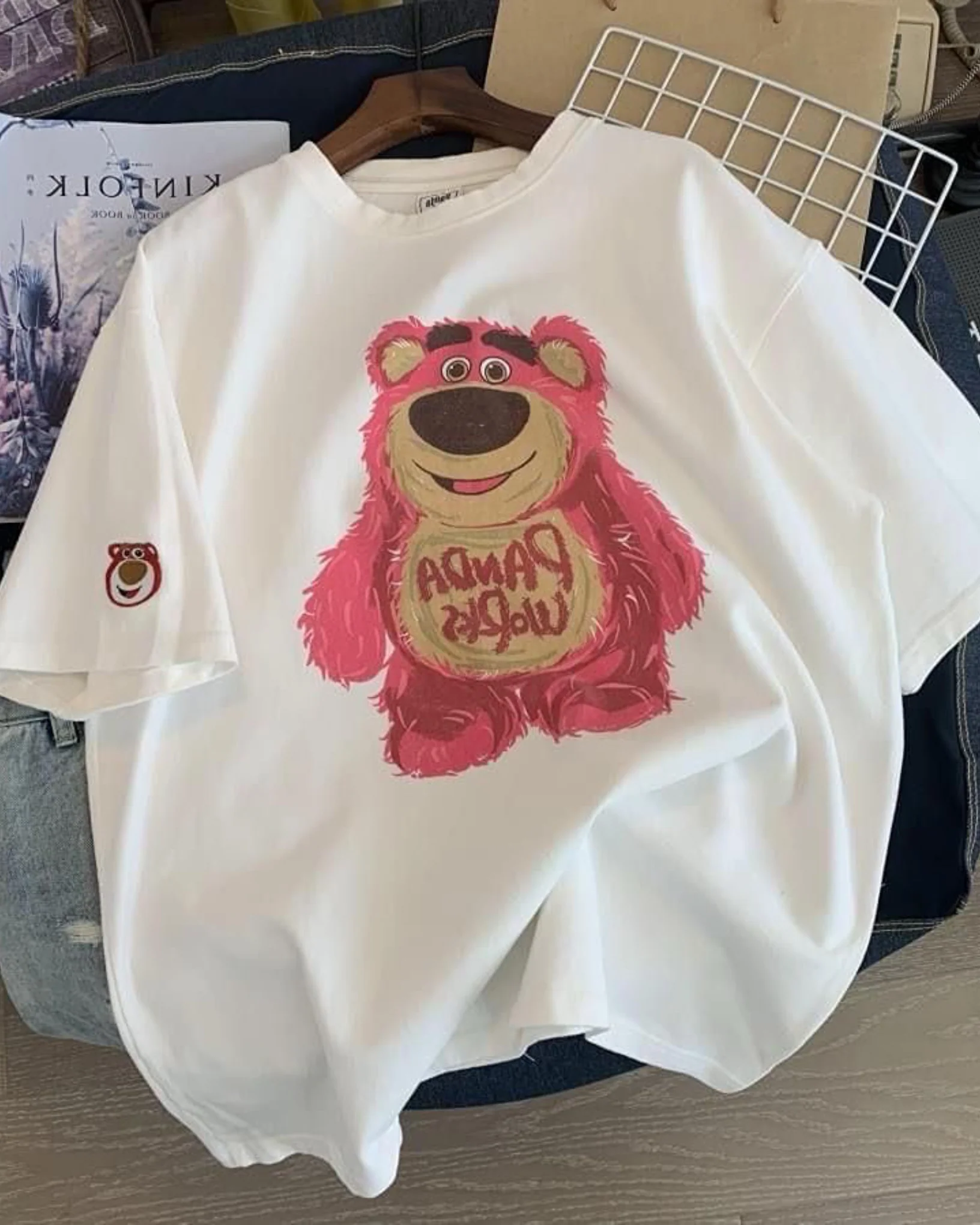 Panda Works Graphic Drop Shoulder Oversized T-shirt - Image 2