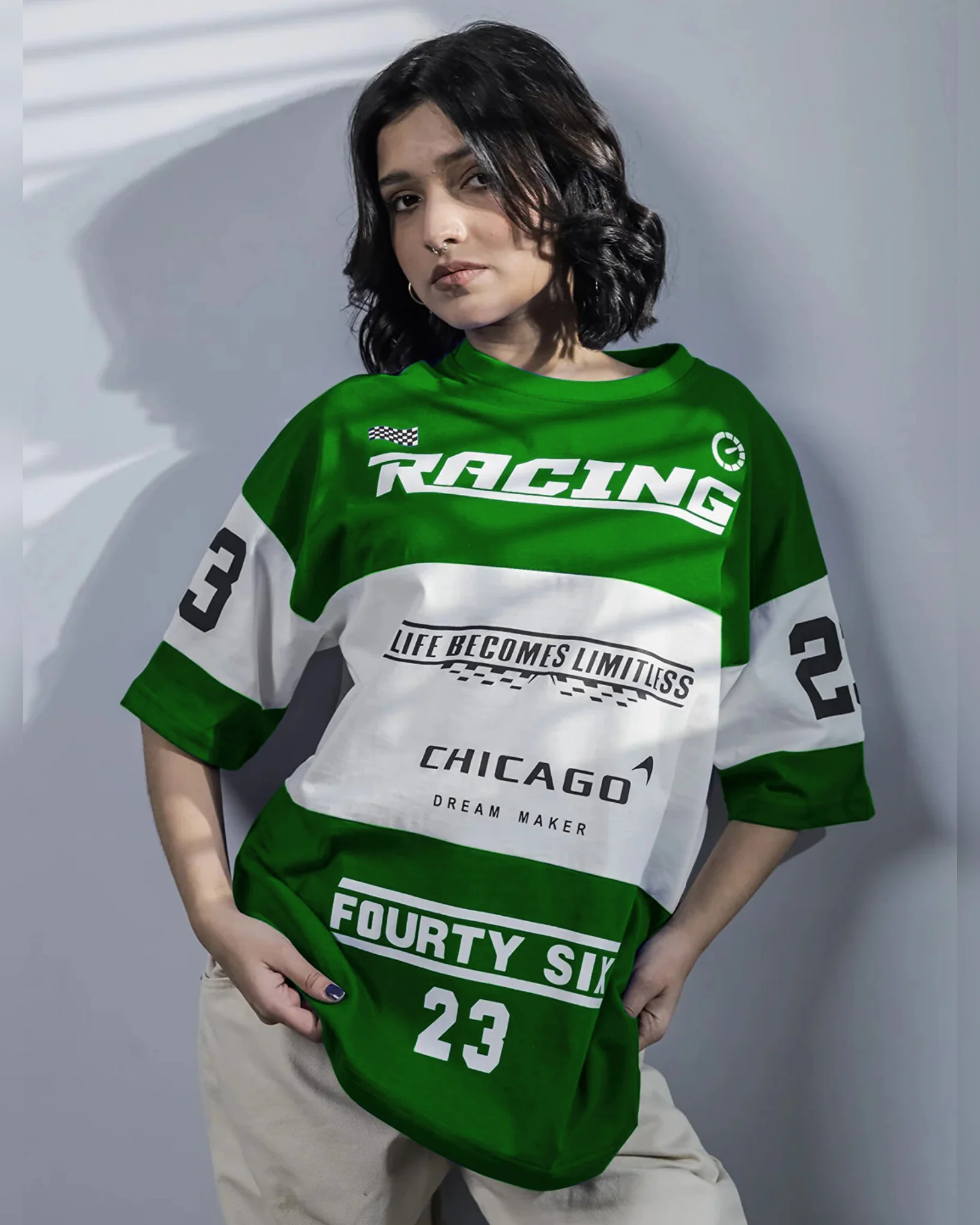 RF Chicago Dryfit Oversized Jersey Green - Image 3